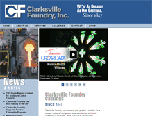Tablet Screenshot of clarksvillefoundry.com